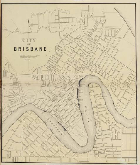 Map of city of Brisbane 1878